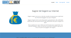 Desktop Screenshot of gagner-argent.com